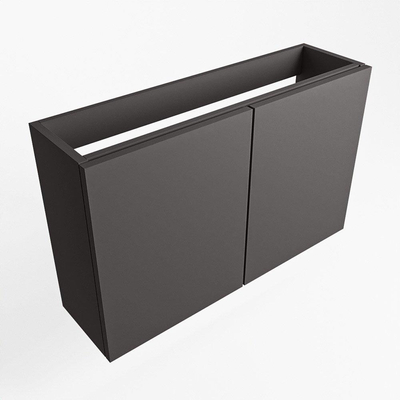 Mondiaz FOWY fonteinonderkast - 70x22x50cm - 2 deuren - push to open - softclose - Dark Grey