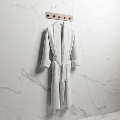 Mondiaz Easy Crochet de serviette - 4.2x45x9cm - à poser - Solid Surface - Fumé mat