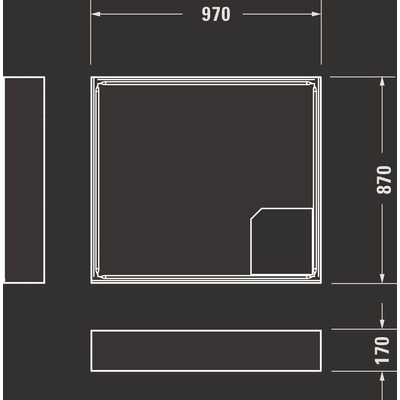 Duravit D Code douchebak 100x90cm acryl wit