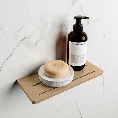 Mondiaz EASY Planchet - 31x14x1.2cm - solid surface - Oro