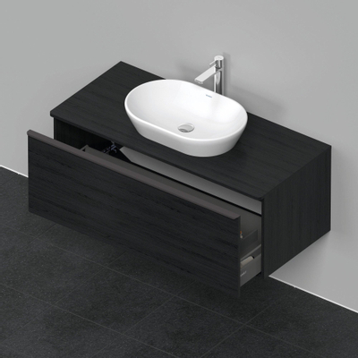 Duravit D-Neo wastafelonderkast 120x45.9x55cm 1 lade Eiken (zwart) Mat