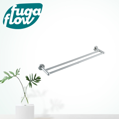FugaFlow Eccelente Acces Handdoekhouder - dubbel - rond - geborsteld RVS PVD