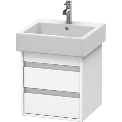 Duravit Ketho Wastafelonderkast 45x44x48cm Standaard greep met softclose spaanplaat wit Mat