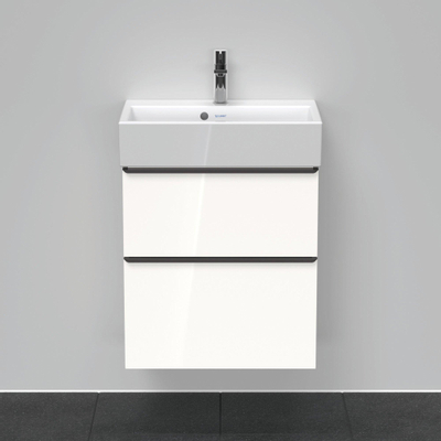 Duravit D-Neo wastafelonderkast 58.4x62.5x37.2cm 2 lades wit Hoogglans