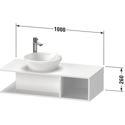 Duravit D-Neo wastafelonderkast 100x26x48cm Eiken (terra) Mat