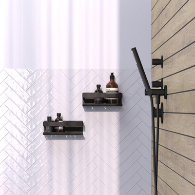 Brauer doucherek - 23x8cm - Zwart mat