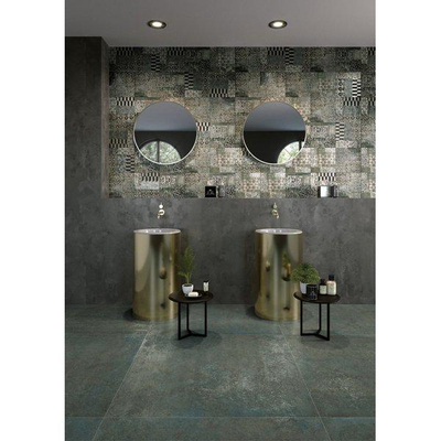 SAMPLE Serenissima Studio 50 Vloer- en wandtegel 100x100cm 8.5mm gerectificeerd R10 porcellanato Verderame