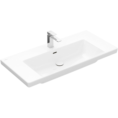 Villeroy & boch Subway 3.0 meubelwastafel 100x47cm 1 kraangat met overloop wit