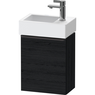 Duravit D-Neo wastafelonderkast 36.4x44x22.2cm Rechtsdraaiend 1 deur Eiken (zwart) Mat