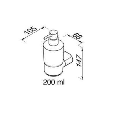 Geesa Wynk zeepdispenser wand 200 ml. chroom