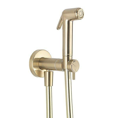 Crosswater MPRO Bidet handdoucheset - inclusief wandhouder - messing geborsteld