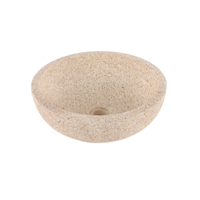 Differnz Terrazzo waskom 40cm rond bruin/beige