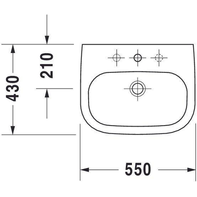 Duravit D-code wastafel 55 cm wit