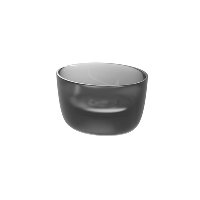 Riho Oval waskom - 38x33cm - solid surface - semi transparant - frosted smoke