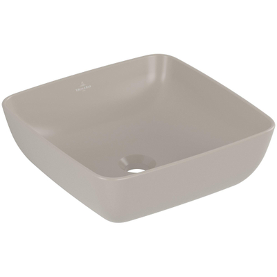 Villeroy & boch Artis opzetwastafel 41cm vierkant z/krgt almond C+