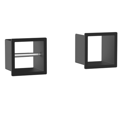 Sawiday Uni Inbouw Toiletrolhouder met Reserve toiletrol - opbouw - Geborsteld Gunmetal PVD OUTLETSTORE