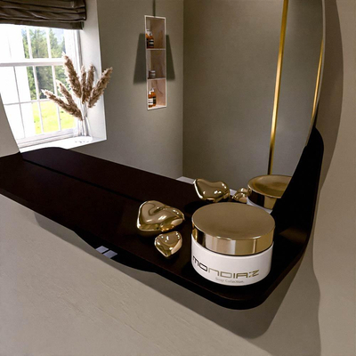 Mondiaz SPOT Badkamerspiegel - rond 50cm - spiegelplanchet - kleur Urban