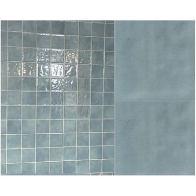 Cifre Ceramica wandtegel - 10x10cm - 8mm - Vierkant - Lichtblauw glans