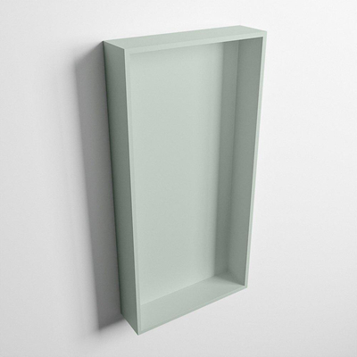 Mondiaz Easy nis 29.5x59.5x8cm - inbouw/opbouw - 1 open vak - Solid surface - Greey