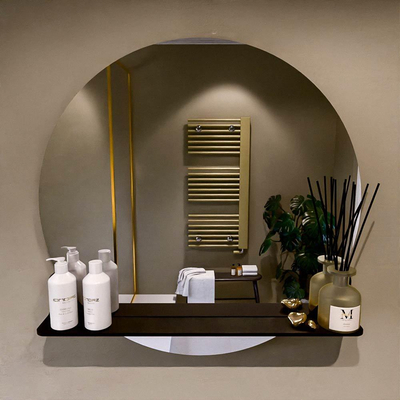 Mondiaz SPOT Badkamerspiegel - rond 80cm - spiegelplanchet - kleur Urban