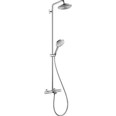 Hansgrohe Raindance Select 240 AIR Showerpipe: met badkraan thermostatisch met Raindance S AIR hoofddouche met 3jet handdouche chroom