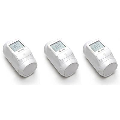 Vasco Climate Control gateway pakket m. 1 gateway en 3 digitale RF-thermostaatknoppen v. radiatoren