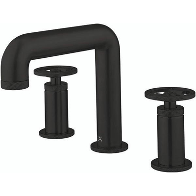 Crosswater Union Wastafelkraan - opbouw - kruisgreep - 3-gats - mat zwart