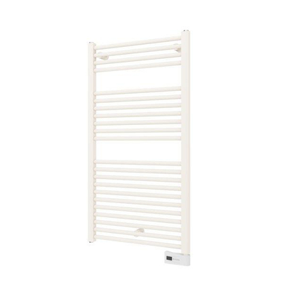 Plieger Palermo-EL III/Fischio elektrische designradiator horizontaal 1111x600mm 600W mat wit