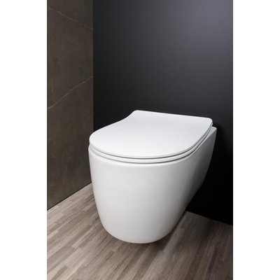 Qisani Alfa Comfort toiletzitting softclose en quickrelease mat wit