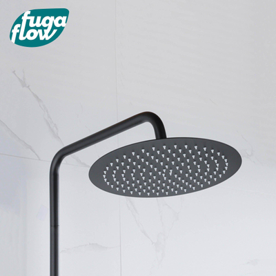 FugaFlow Efficiente Sobrado regendouche met thermostaat hoofddouche 30cm handdouche 3 standen zwart 110cm