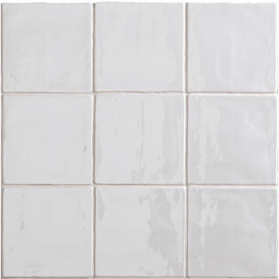 SAMPLE By Goof Wandtegel Oud Hollandse witjes oud wit Vintage Glans Wit