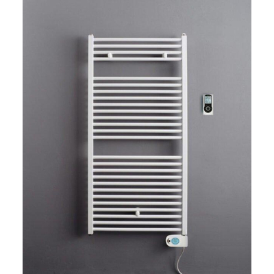 Instamat Robina Elektrische Handdoekradiator, afm. H 1285 x L 600 mm, incl. wandconsoles, standaard wit