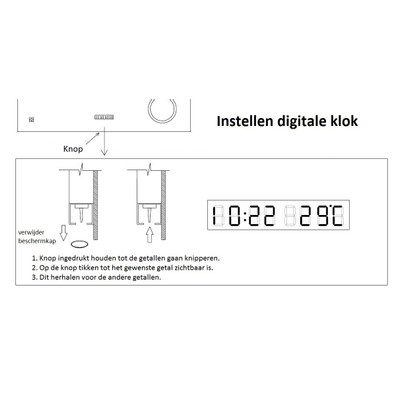Best Design Spiegel Linet incl.klok & vergroting B100 x H70cm