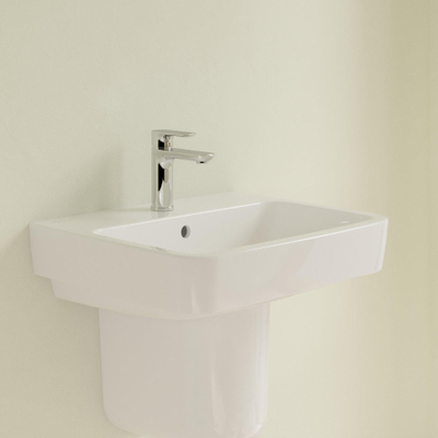 Villeroy & Boch O.novo wastafel 55x46cm met overloop 1 kraangat wit