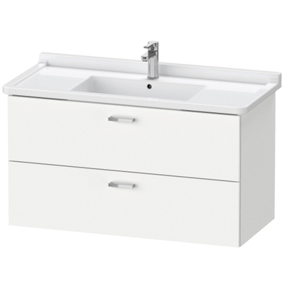 Duravit XBase Wastafelonderkast 100x46.8x56cm Standaard greep met softclose spaanplaat wit Mat