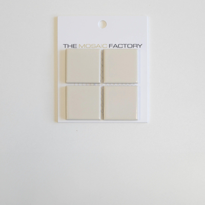 SAMPLE The Mosaic Factory Barcelona mozaïektegel 4.8x4.8x0.6cm wandtegel voor binnen en buiten vierkant Keramiek Crème