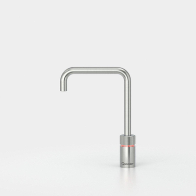 Quooker NL Nordic square kokendwaterkraan opbouw uitloop draaibaar met Combi reservoir & Cube reservoir RVS