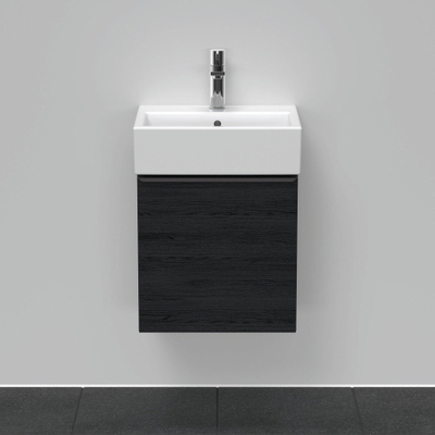 Duravit D-Neo wastafelonderkast 43.4x44x32.2cm Linksdraaiend 1 deur Eiken (zwart) Mat