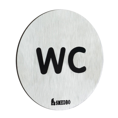 Smedbo Xtra Pictogram - 7.6x7.6x0.6cm - zelfklevend - RVS Chroom