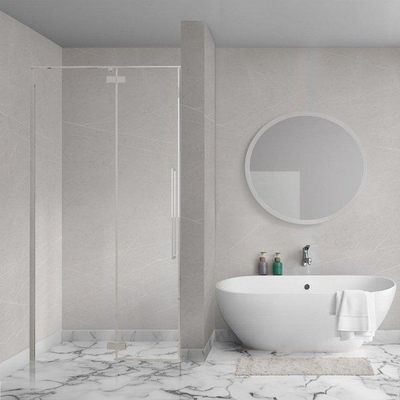 Aqua Vista Oria Linea nisdeur - 140x200cm - incl. montageset - Geborsteld rvs