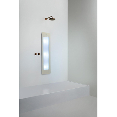 Sunshower Round Medium Plus infrarood + UV licht inbouw 140x33x10cm inclusief 5 jaar garantie Sand White