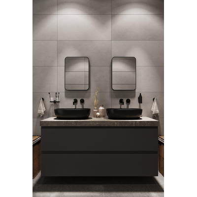 HCK Spiegel Deco Afgerond Zwart 40x55cm 3cm