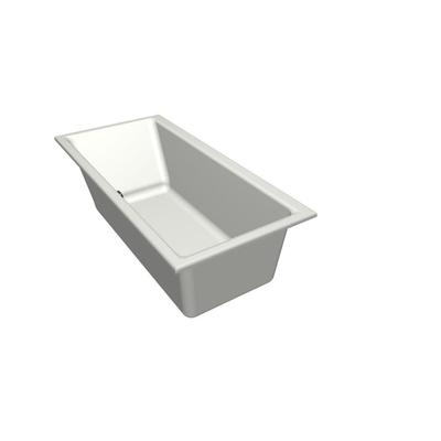 Xenz Kristal inbouwbad - 160x75cm - met overloop - zonder afvoer - acryl edelweiss