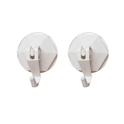 Tiger Zuighaak met hevel Wit (2 stuks) 4.5x6x3cm