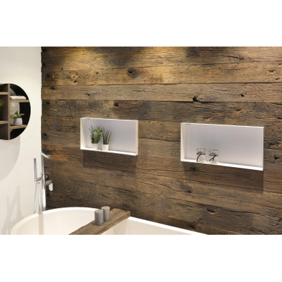 Looox Colour BoX inbouwnis - 60x30x10cm - RVS Wit mat OUTLETSTORE