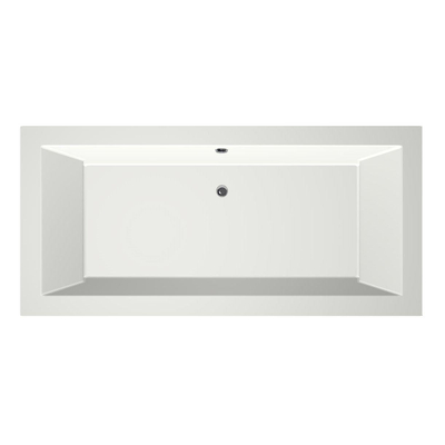 Xenz Society ligbad - 190x90cm - met overloop - zonder afvoer - Acryl Edelweiss mat