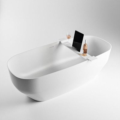 Mondiaz Easy Badplank - 12.5x86x4.2cm - Solid surface - Talc mat