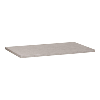 BRAUER Concrete Wastafelblad - 80x46x3cm - zonder kraangat - gecoat beton grijs gemêleerd