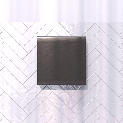 Brauer opbouwnis - 25x25cm - Gunmetal geborsteld