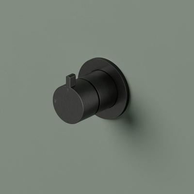 Hotbath Ace Afbouwdeel - 2-weg omstel - zwart geborsteld PVD